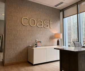 Nuevo Sign Company wall office lobby dimensional letters indoor 300x250